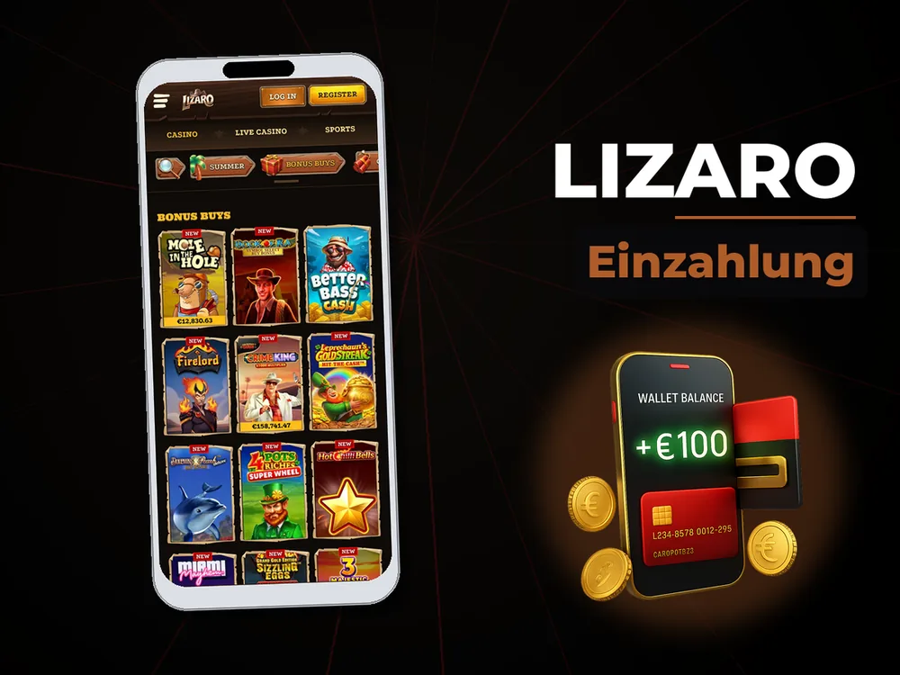 lizaro - Einzahlung